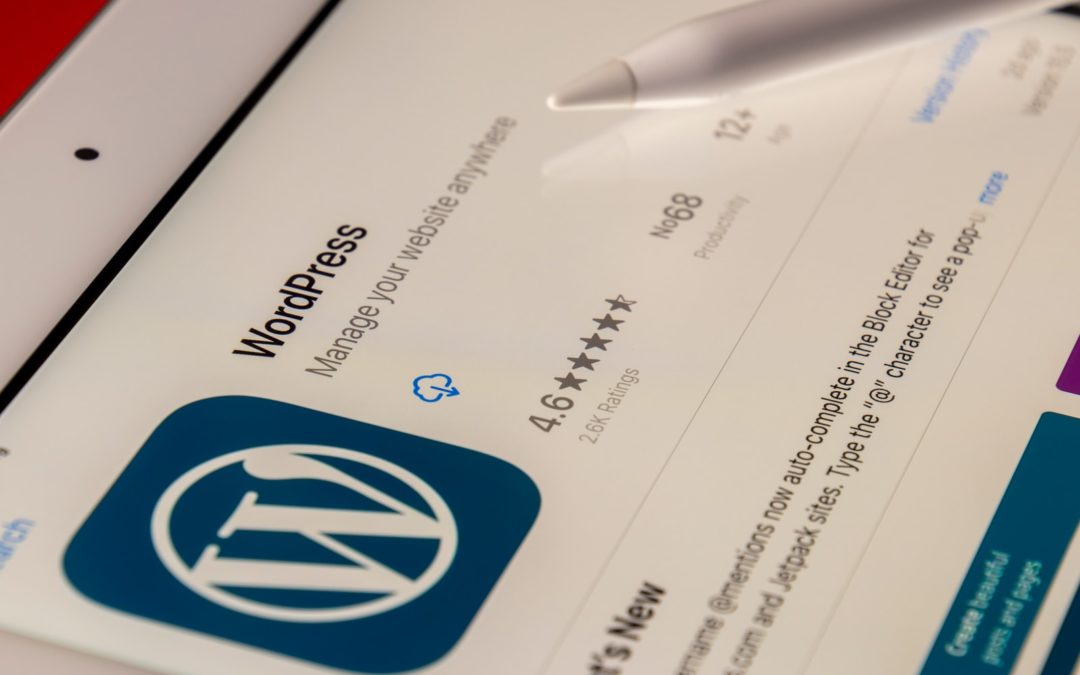 wordpress white and blue printer paper